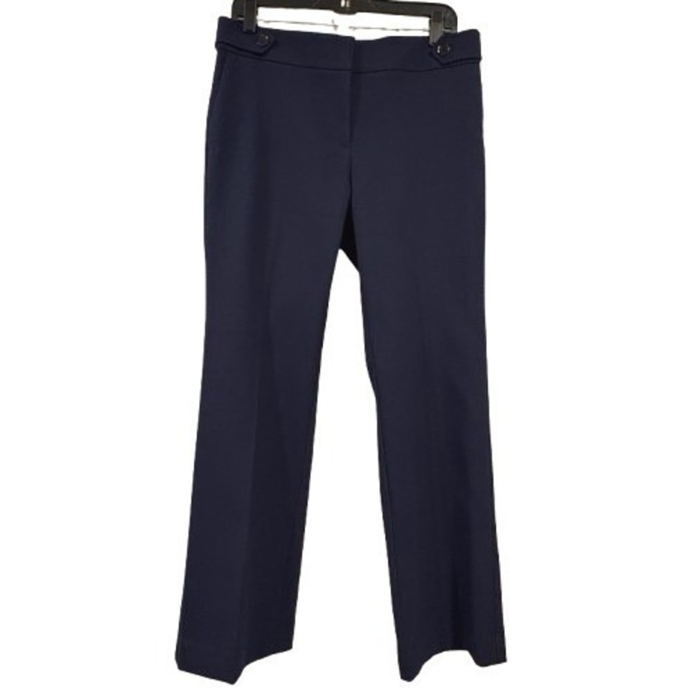 LOFT Marisa Trouser Navy Blue Straight Leg Dress Pants Classic Size 8P Petites